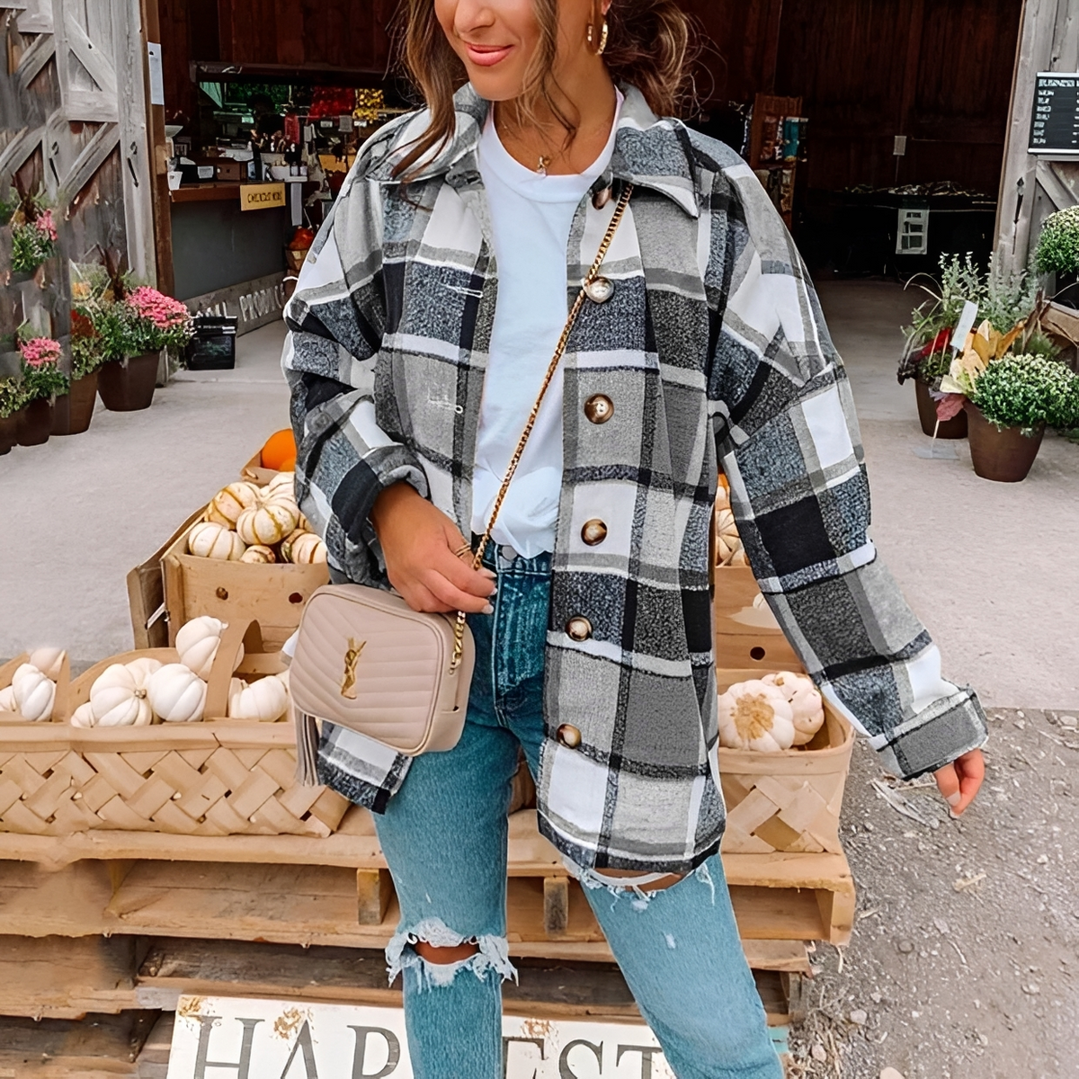 Anna - Chemise oversize élégante et chaude