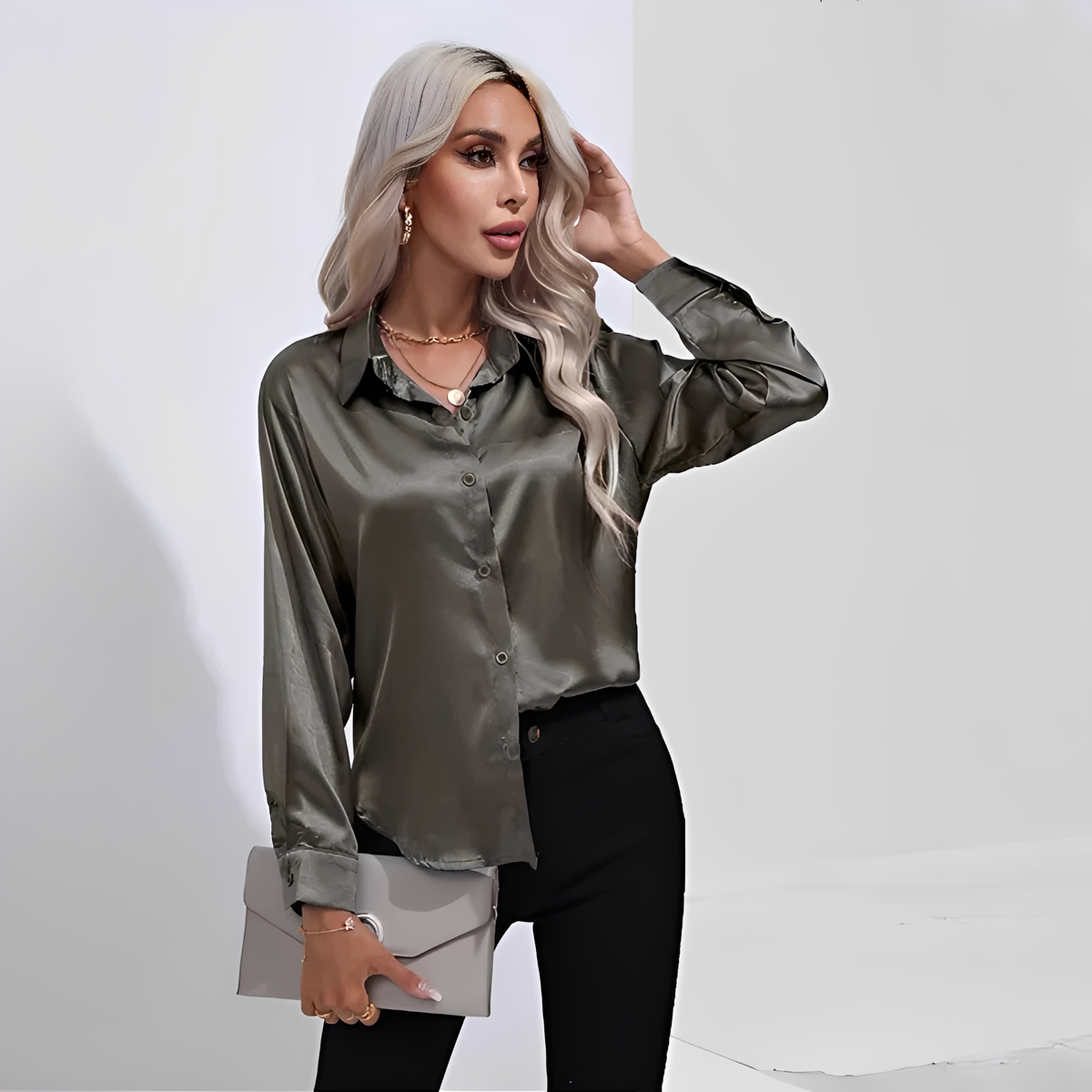 Liliane - Blouse élégante à manches longues
