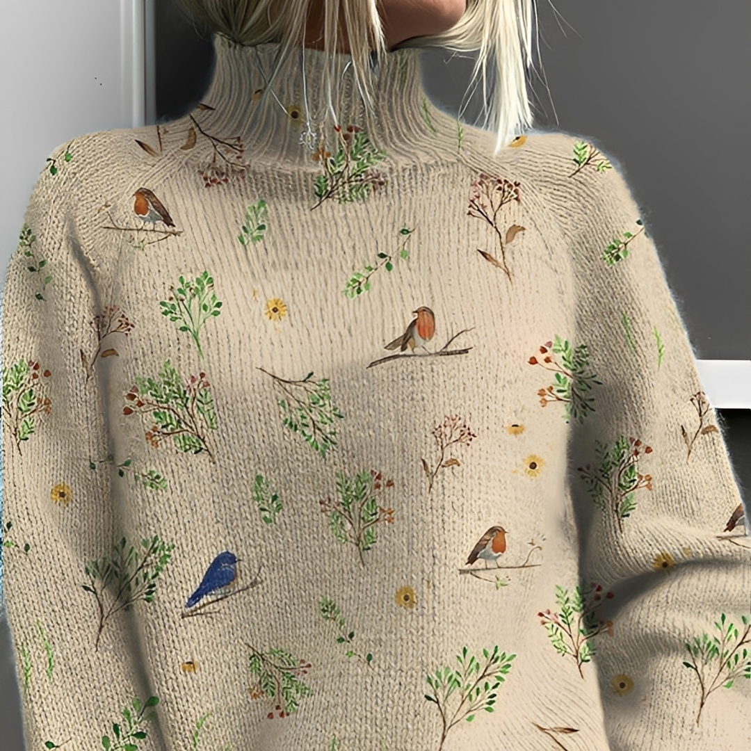 Amy - Pull à col roulé chic