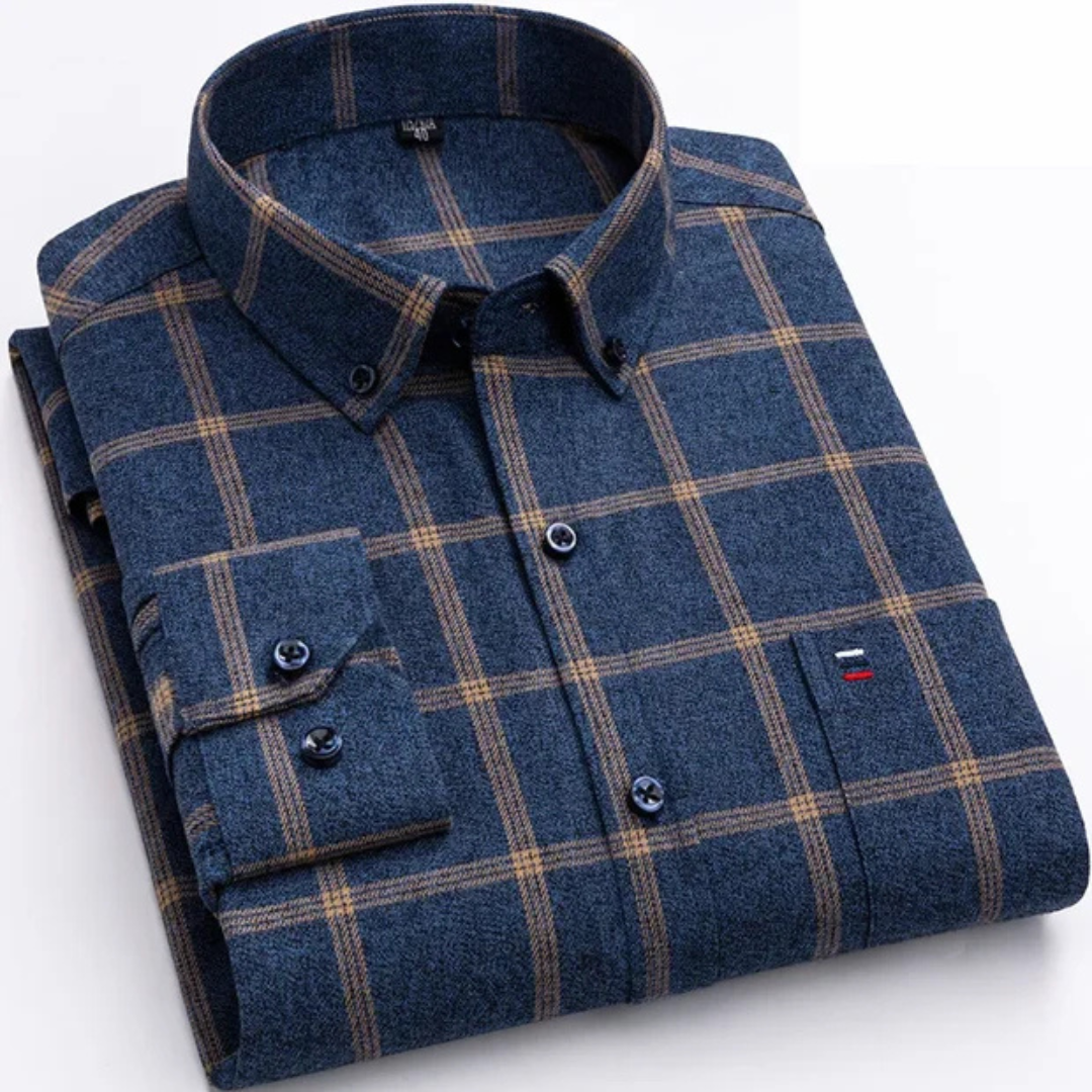 Johan - Chemise à carreaux robuste à manches longues
