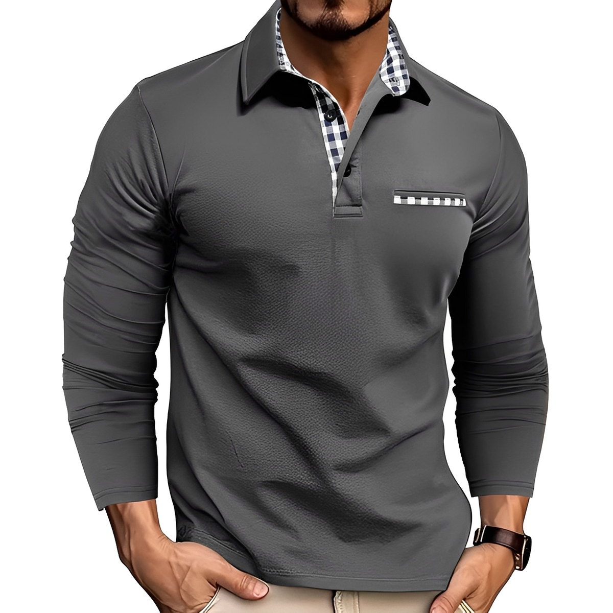 Derrick - Chemise confortable à manches longues