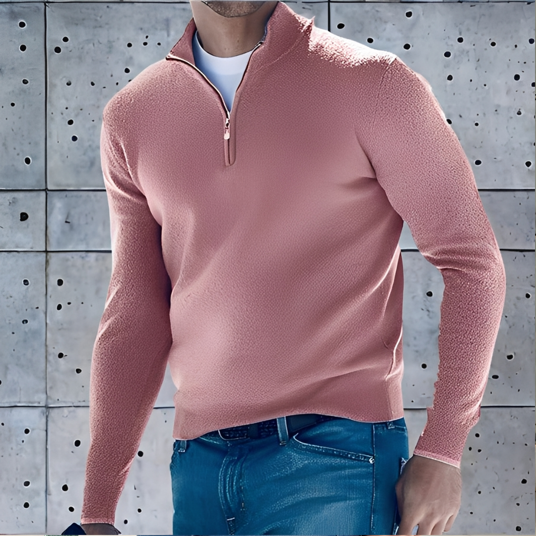 Tyries - Pull zippé confortable et chaud