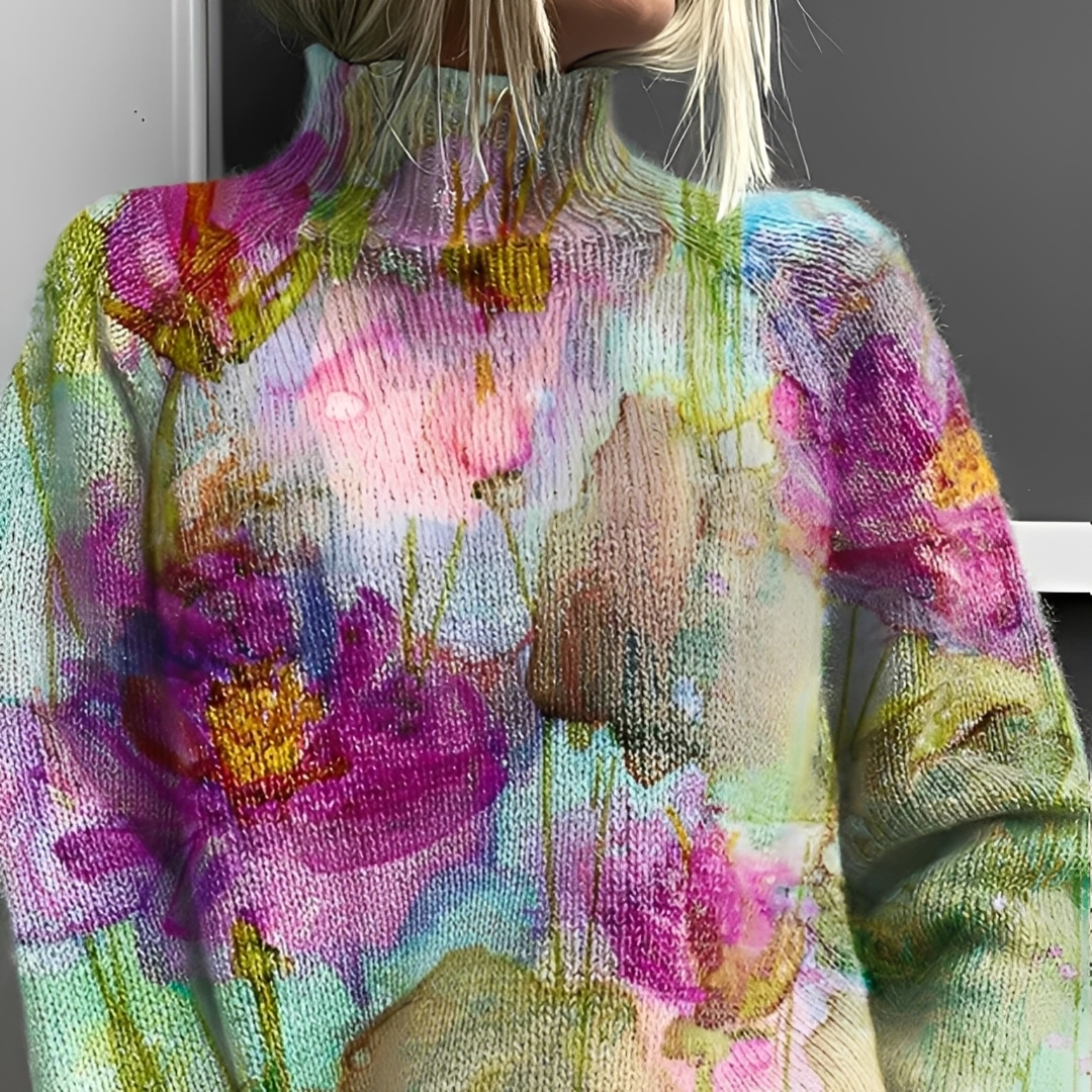 Amy - Pull à col roulé chic
