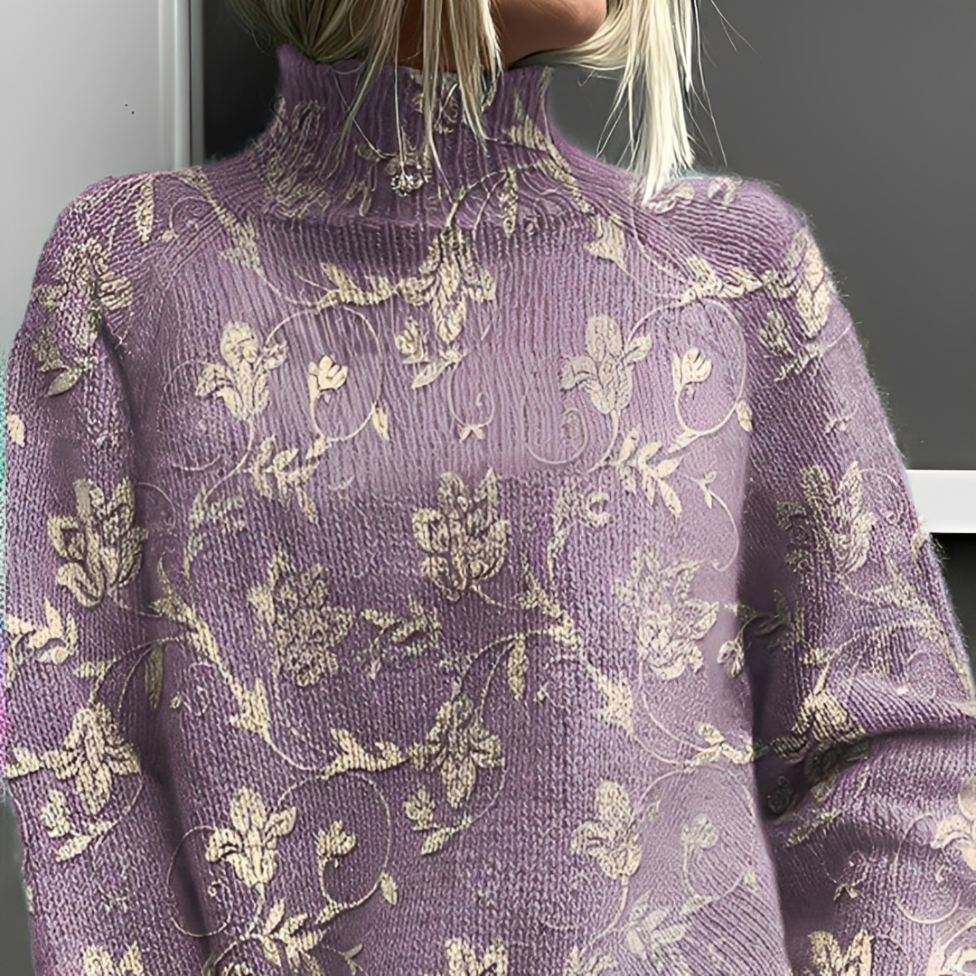 Amy - Pull à col roulé chic