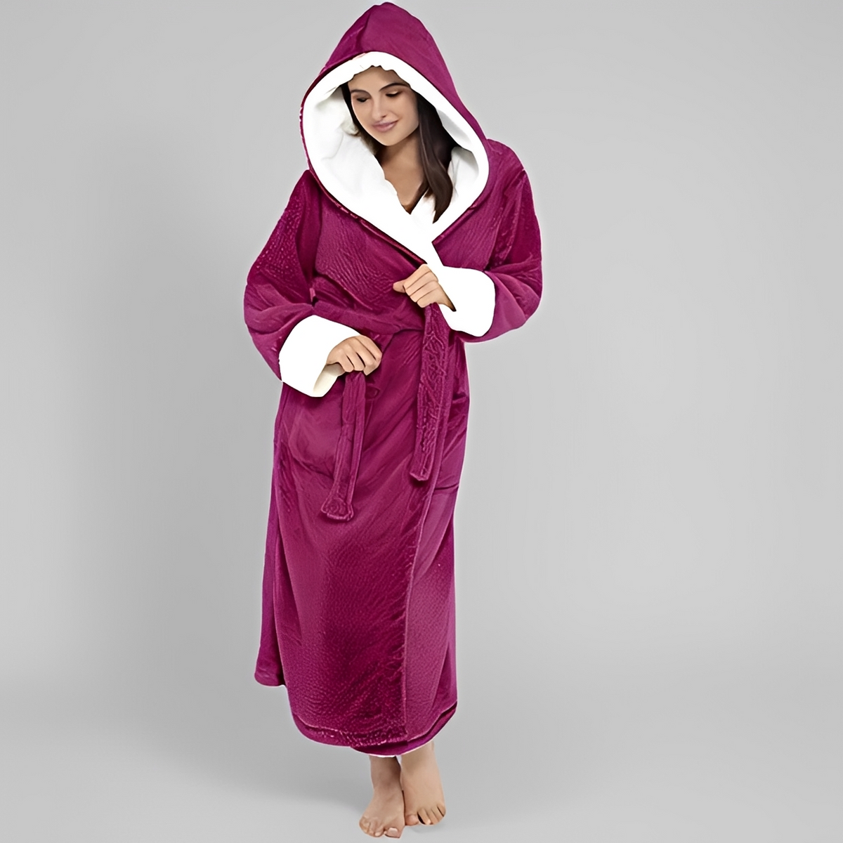 Carleta - Peignoir à capuche confortable et chic
