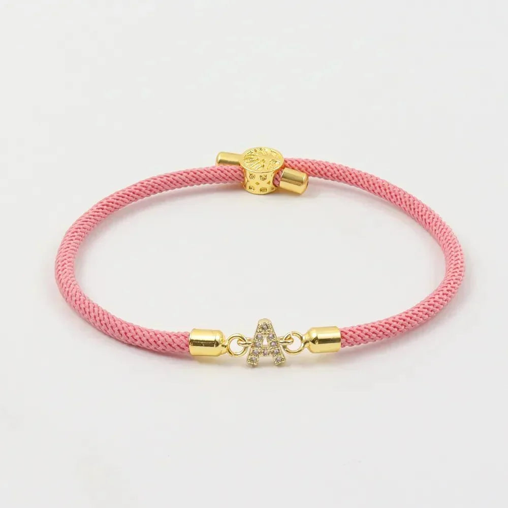 Calla – Bracelet ajustable avec initiale gravée
