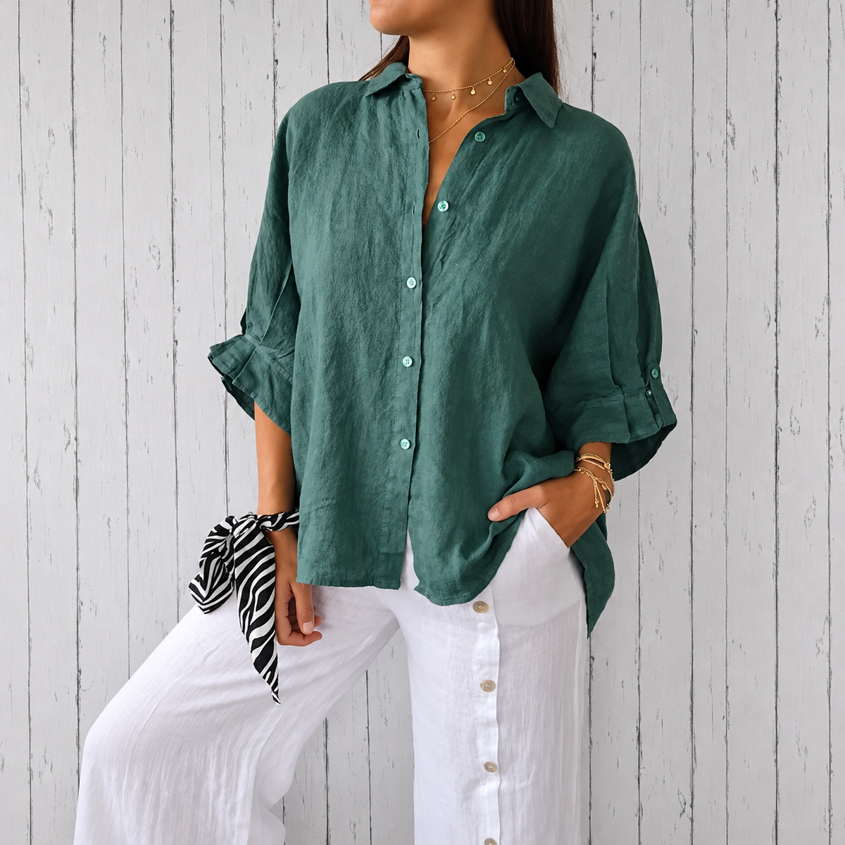 Madison - Élégante Blouse avec Design Classique et Boutons