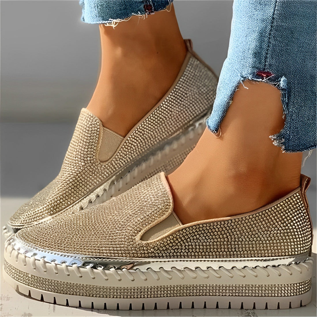 Candy Gem - Mocassins aux éclats de diamant