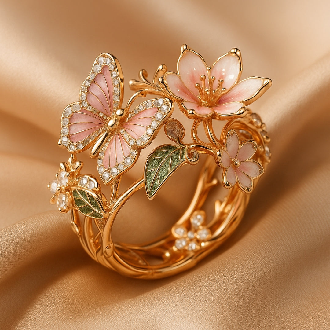 Meliora – Bague papillon brillante en zircon