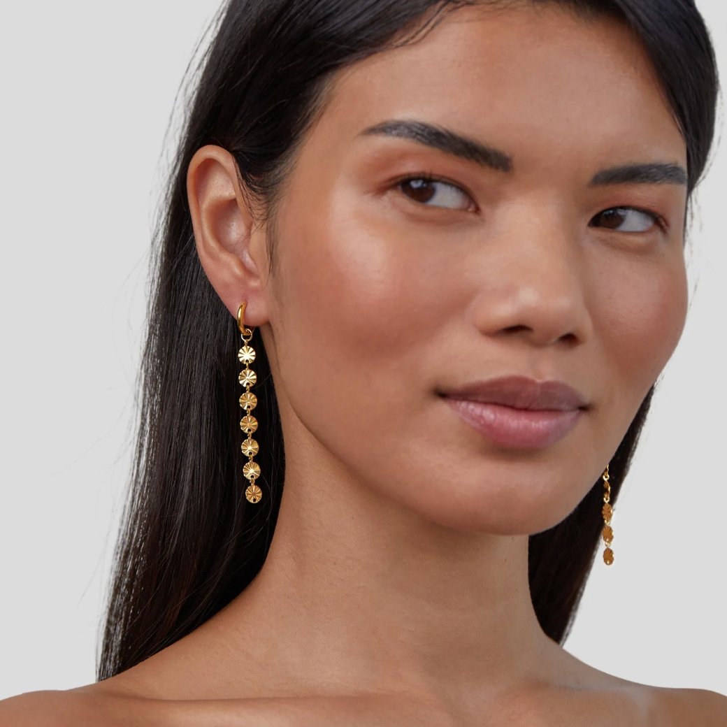 Zaya – Boucles d'oreilles Disque en Or 18K