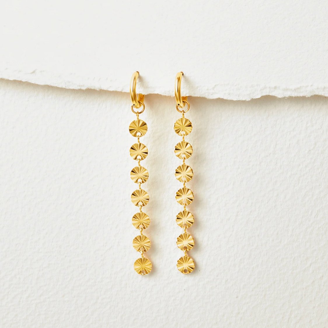 Zaya – Boucles d'oreilles Disque en Or 18K