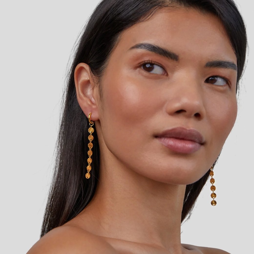 Zaya – Boucles d'oreilles Disque en Or 18K