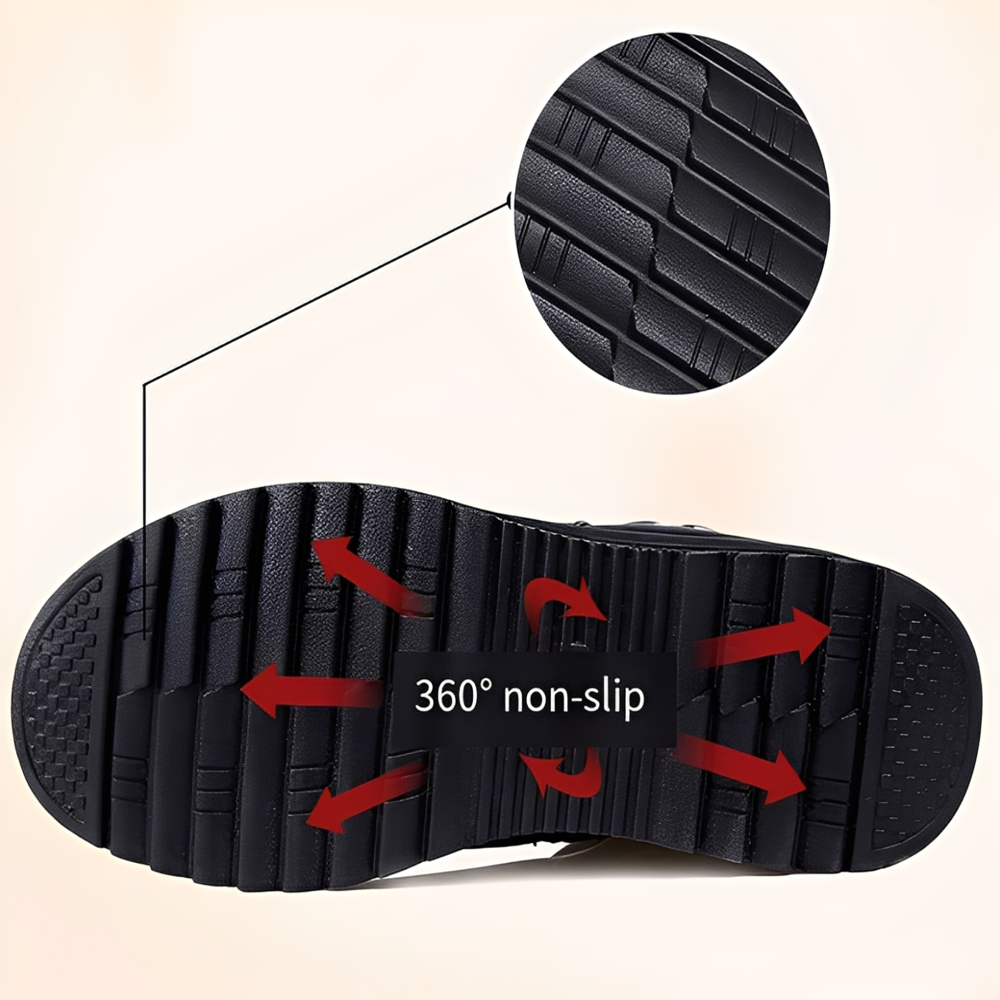 Fien - Bottes en cuir véritable orthopédiques pour femmes