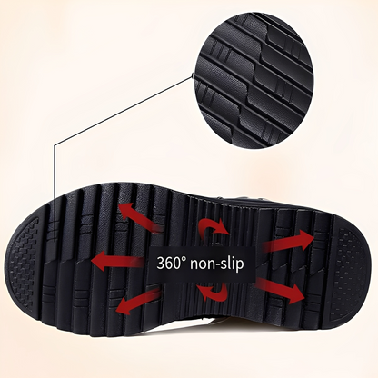 Fien - Bottes en cuir véritable orthopédiques pour femmes