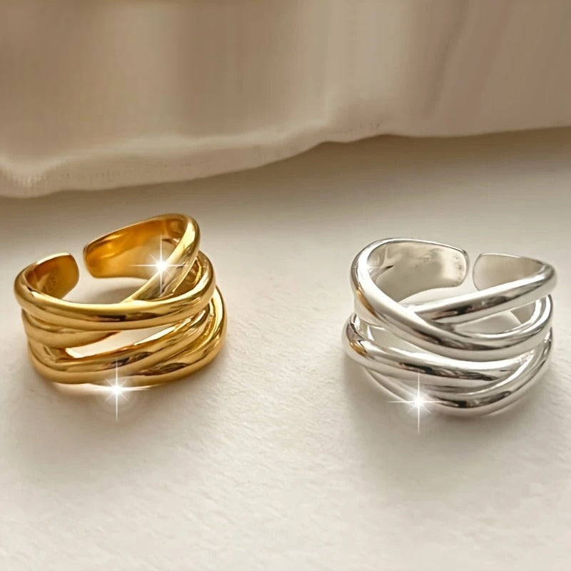 Riley – Bague géométrique Amour romantique
