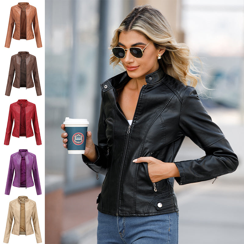 Claudia – Veste chic à col montant pour femme