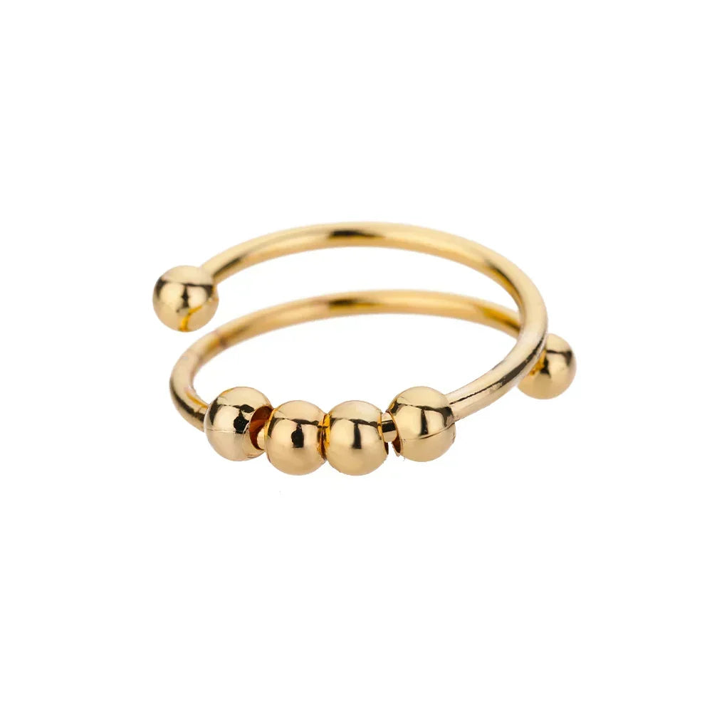 Maelis – Bague anti-stress avec perles tournantes