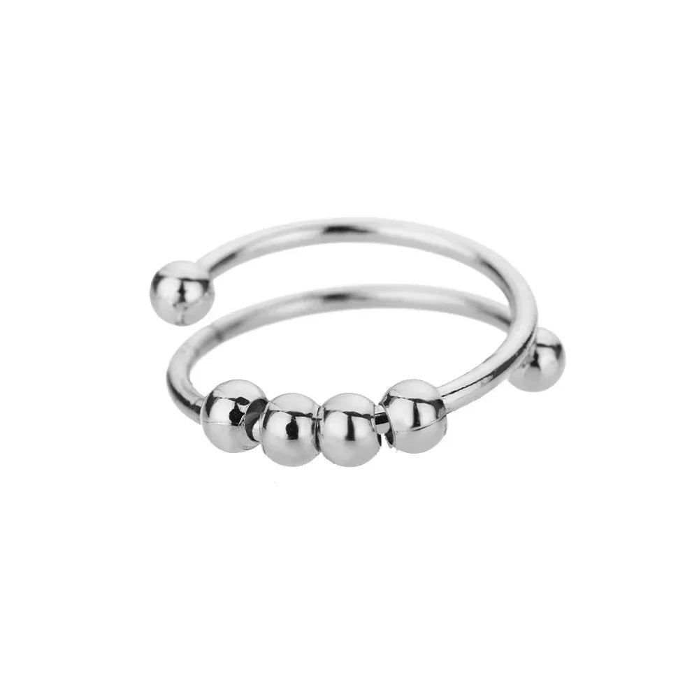 Maelis – Bague anti-stress avec perles tournantes