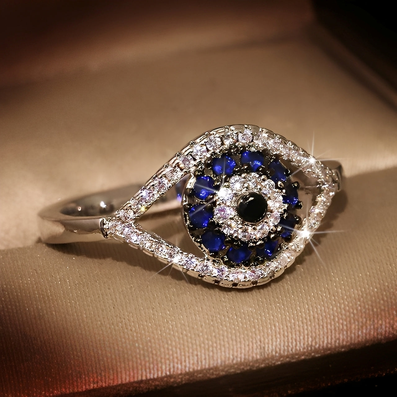 Eleni – Bague de protection œil bleu Matiasma