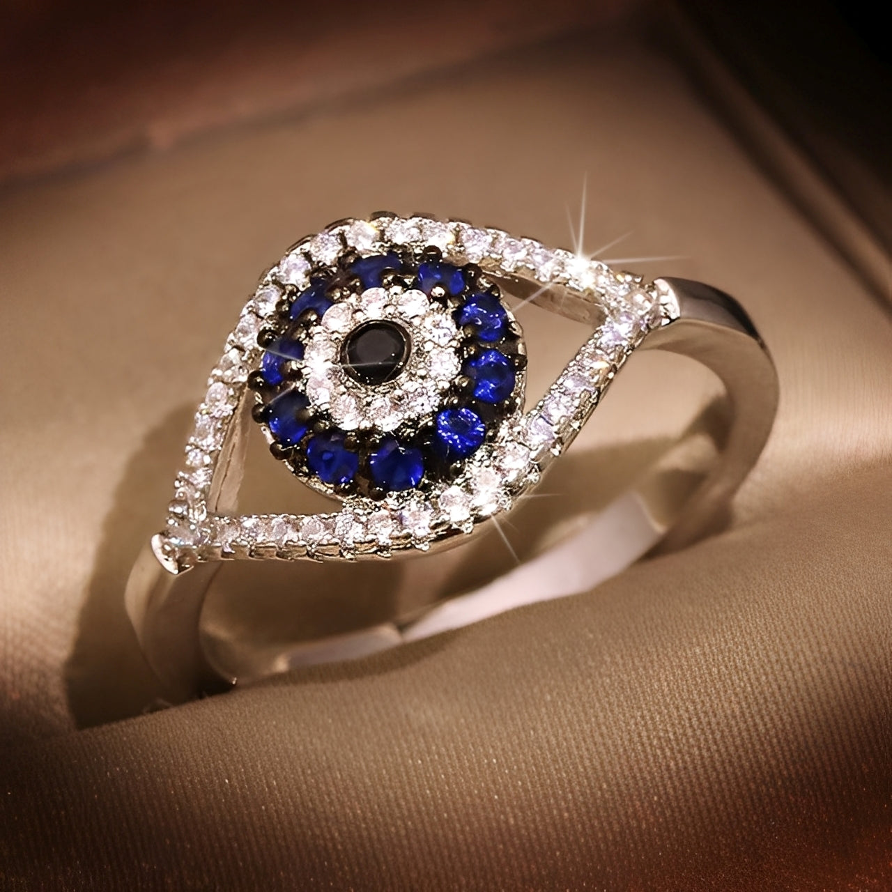 Eleni – Bague de protection œil bleu Matiasma