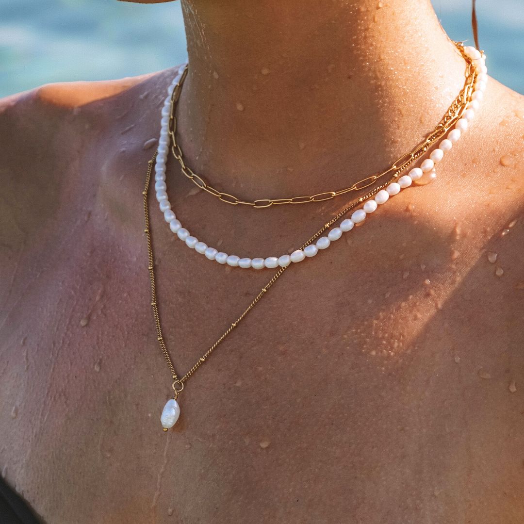 Marinelle – pendentif intemporel avec perle d'eau douce