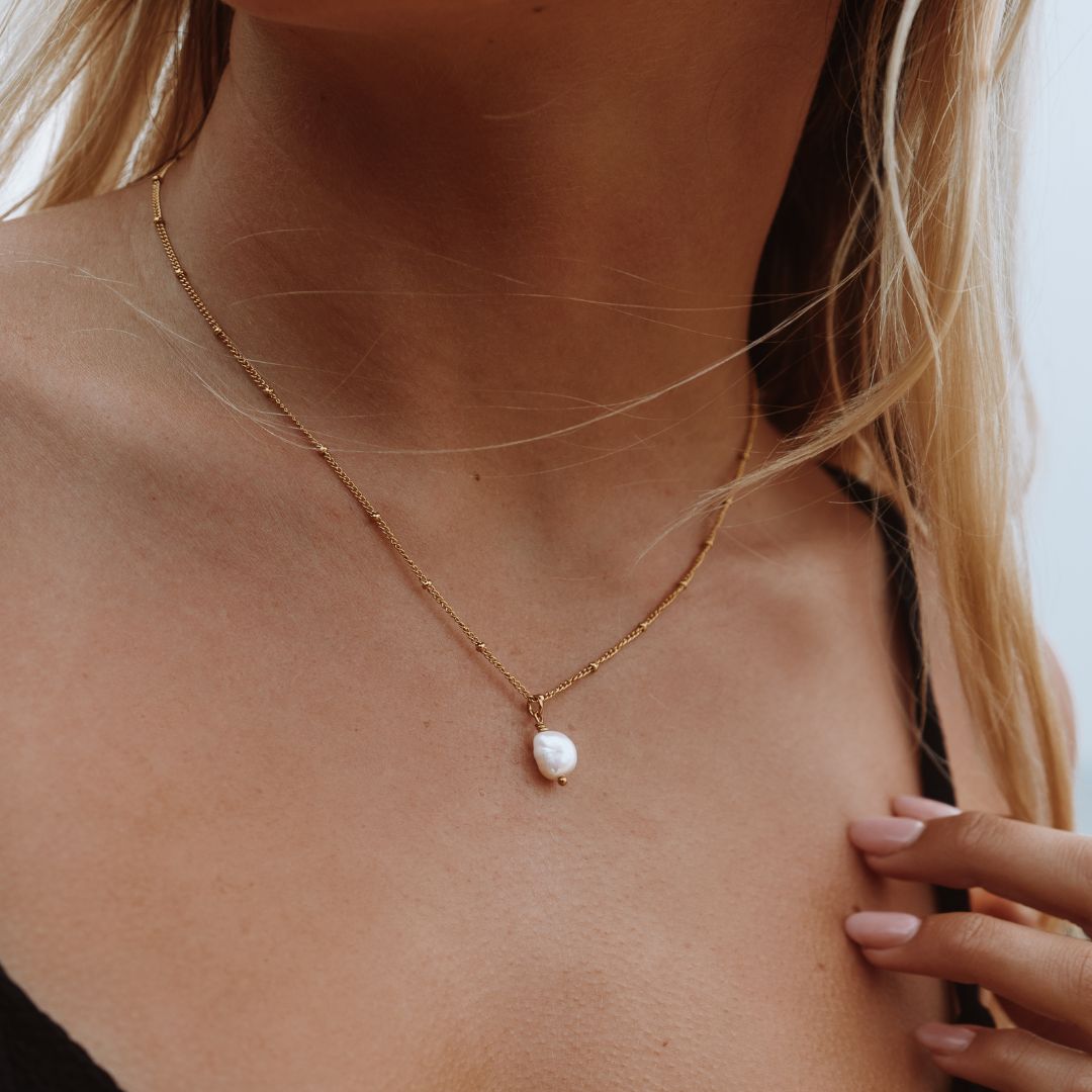 Marinelle – pendentif intemporel avec perle d'eau douce