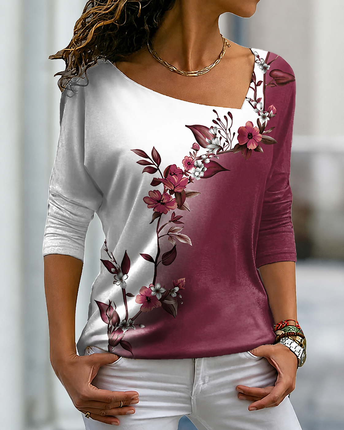 Sheylinn - Blouse Ample à Manches Longues