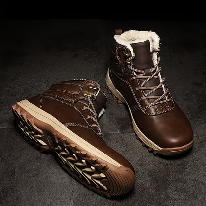 Miroslav - Bottes-d'hiver en cuir vintage - Pour homme stylé