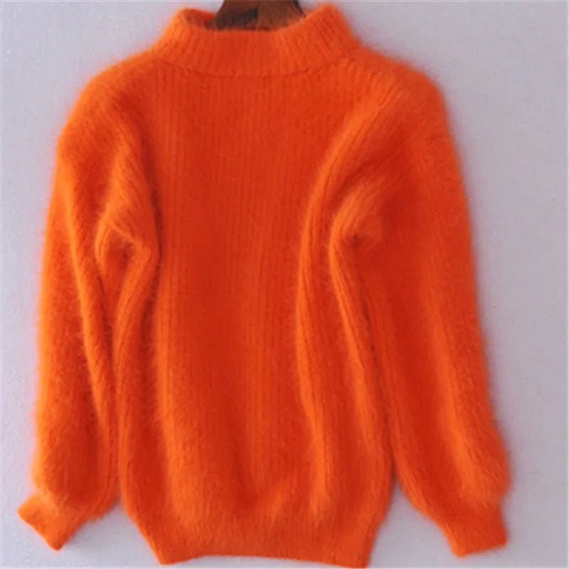 Brenda – Pull rétro style angora