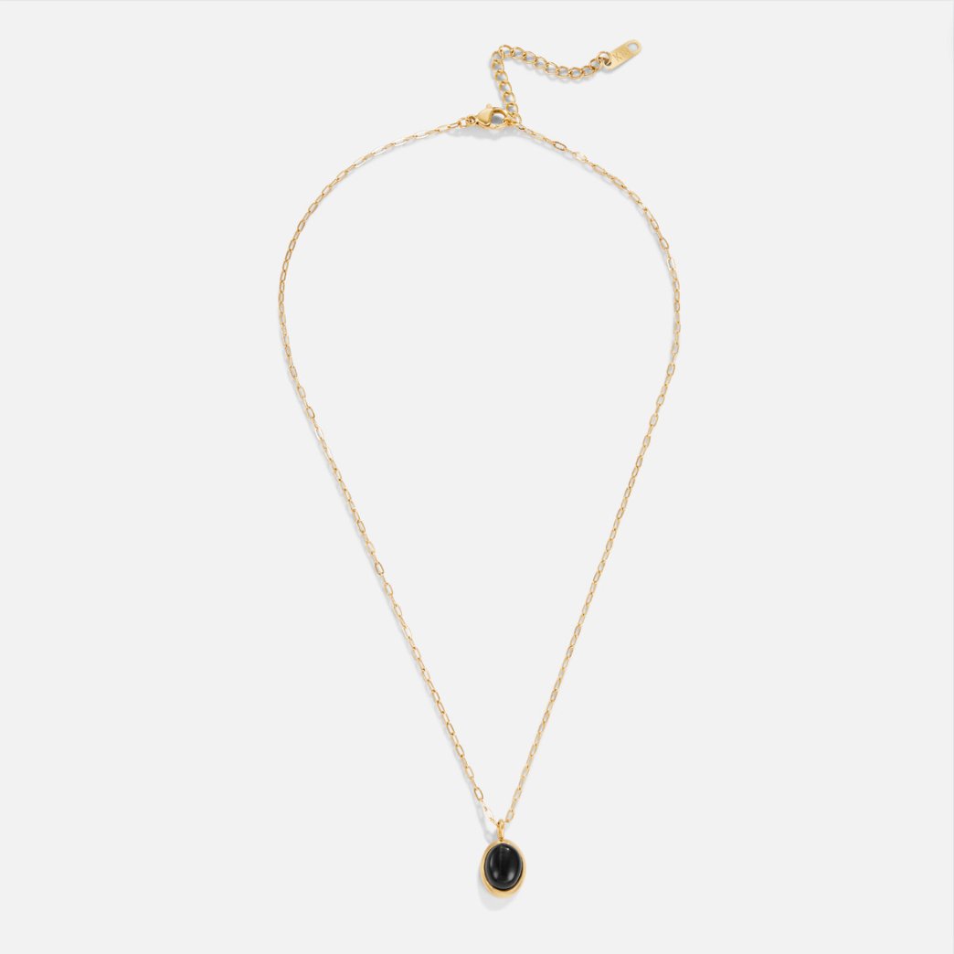 Euphrosyne - Collier en onyx noir