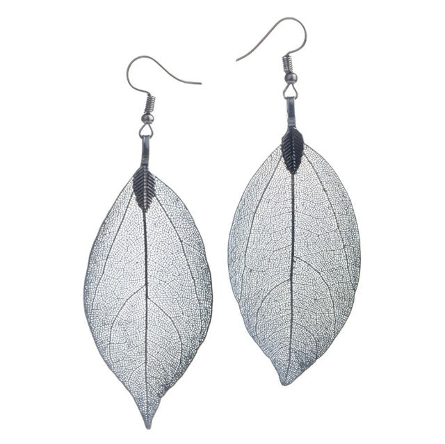 Larah – Boucles d'oreilles en feuille style Boho