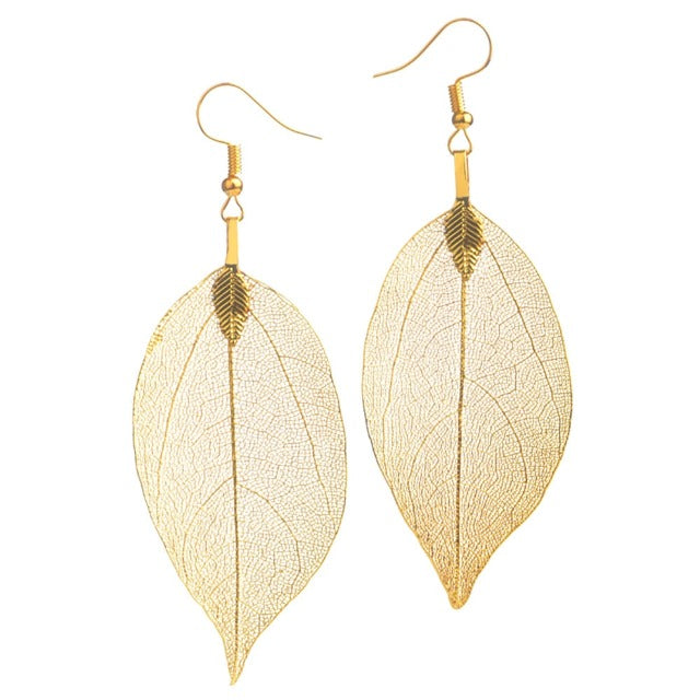 Larah – Boucles d'oreilles en feuille style Boho