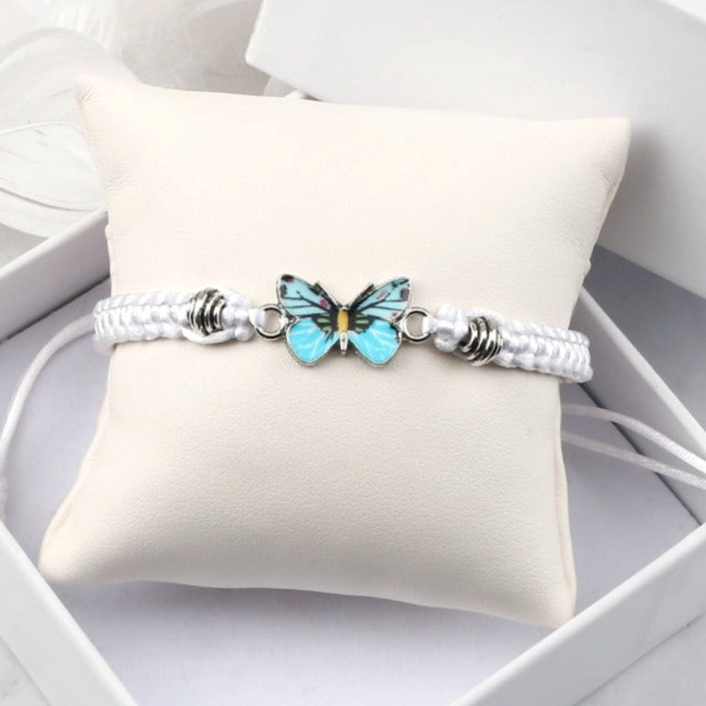 Elvina – Bracelet papillon bleu