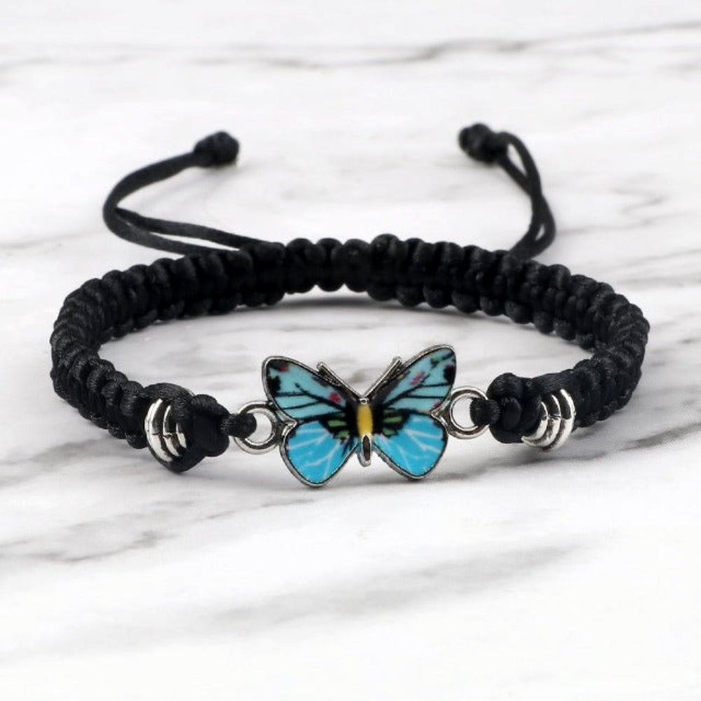 Elvina – Bracelet papillon bleu