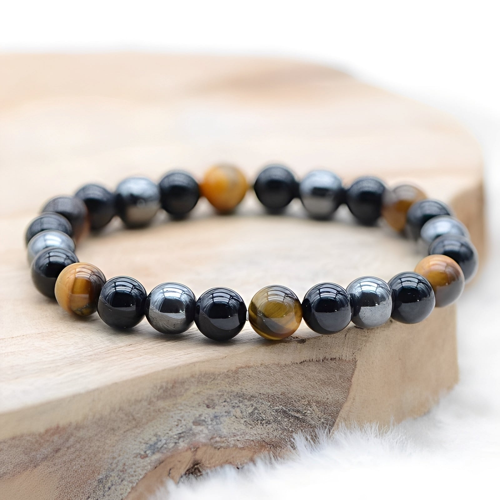 Kiarra – Bracelet de triple protection en pierres naturelles