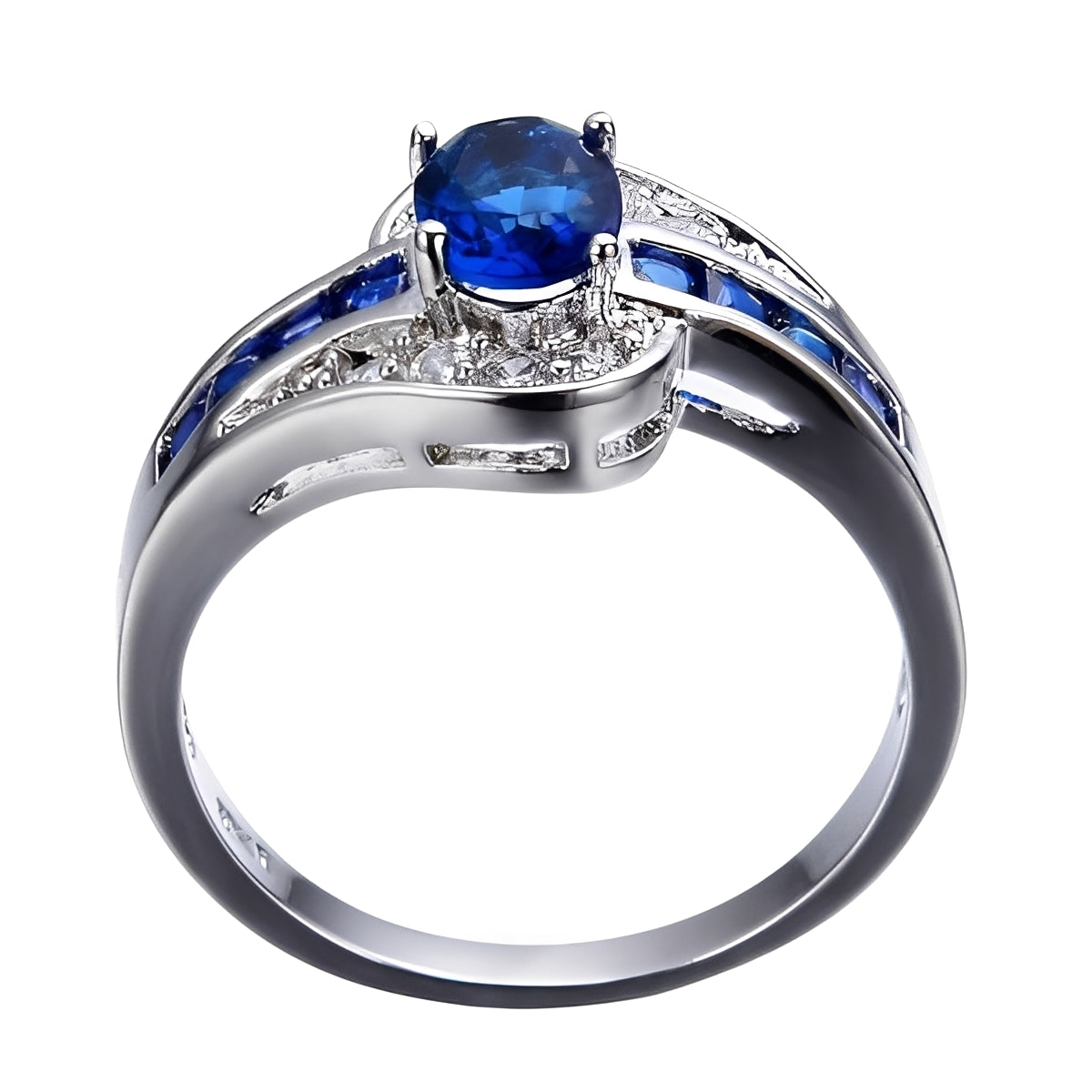 Diane – Bague avec saphir bleu