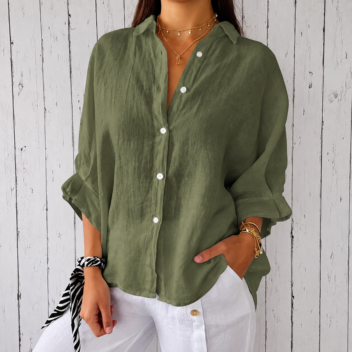 Madison - Élégante Blouse avec Design Classique et Boutons