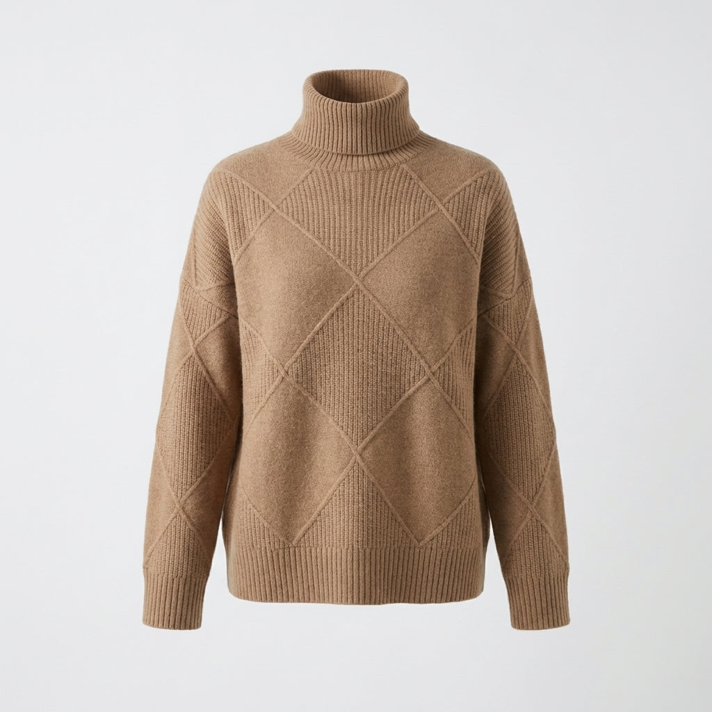 Camille - Pull à col roulé stylé et chaud