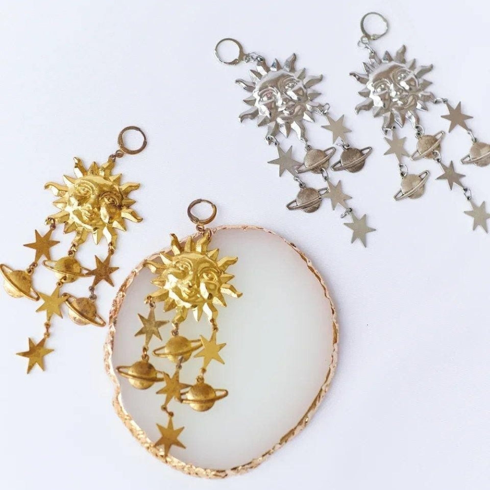 Celestials - Boucles d'oreilles soleil d'astrologie stellaire