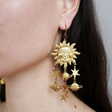 Celestials - Boucles d'oreilles soleil d'astrologie stellaire
