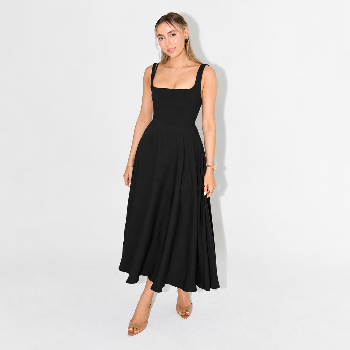 Melisandre - Robe Midi Femme, Élégante & Polyvalente