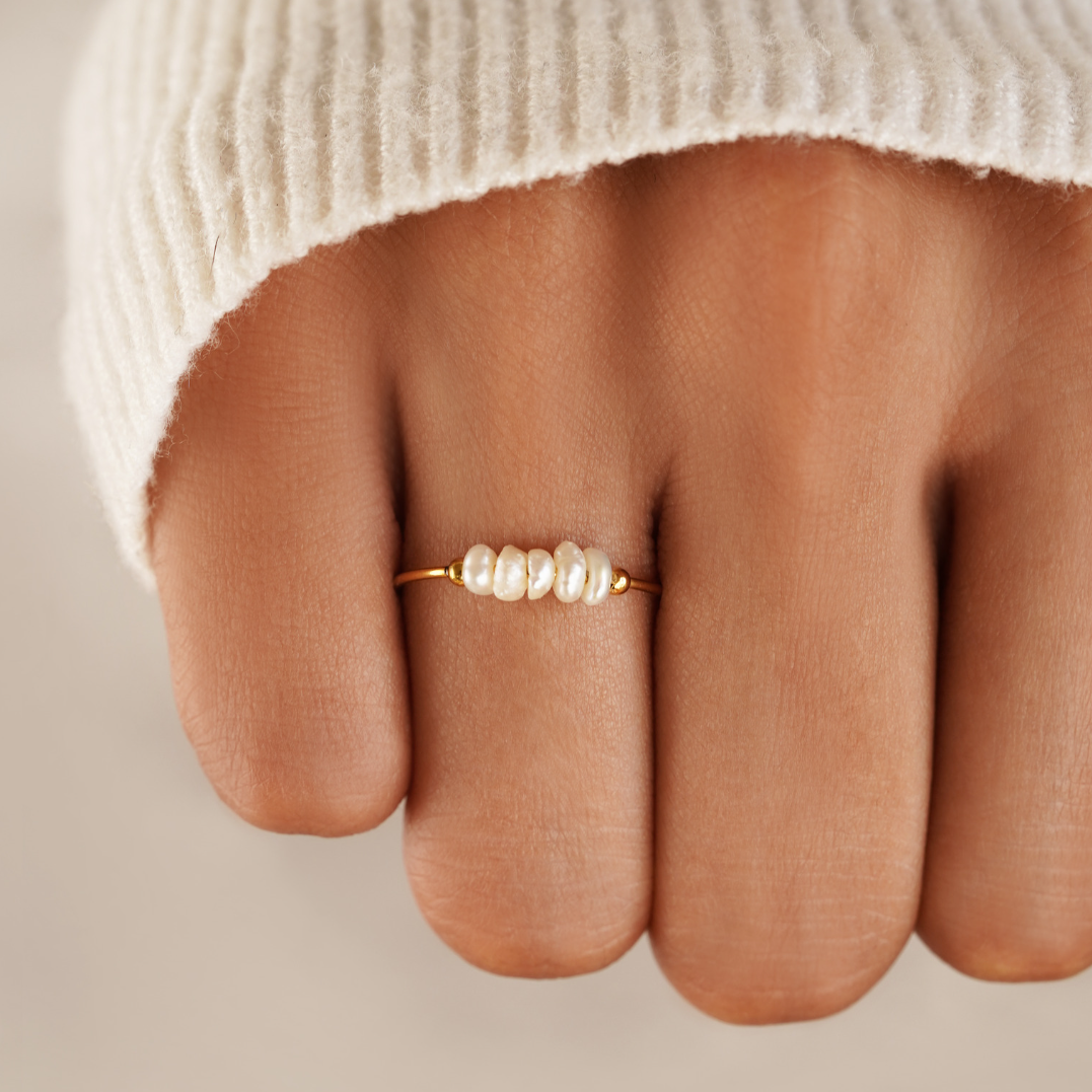 Maelia – Bague classique en perles d'eau douce