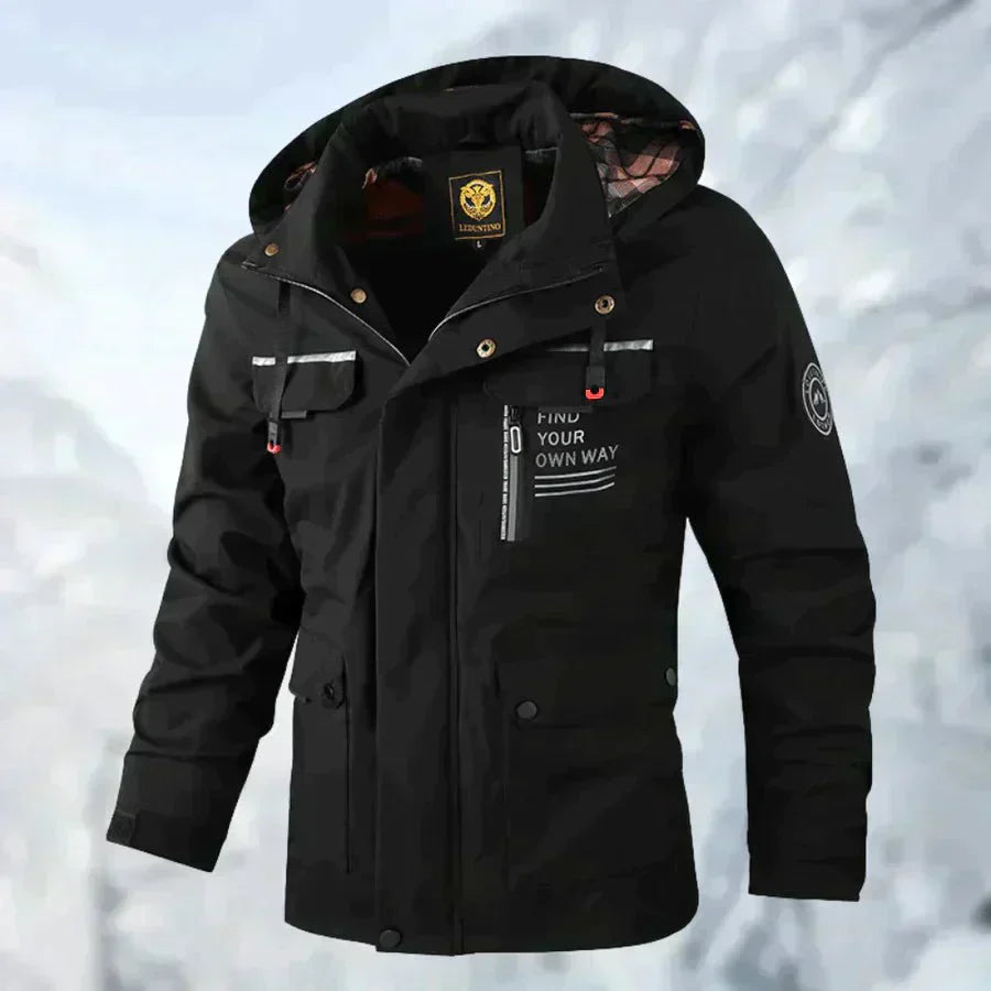 Luke – Manteau Imperméable en Titane