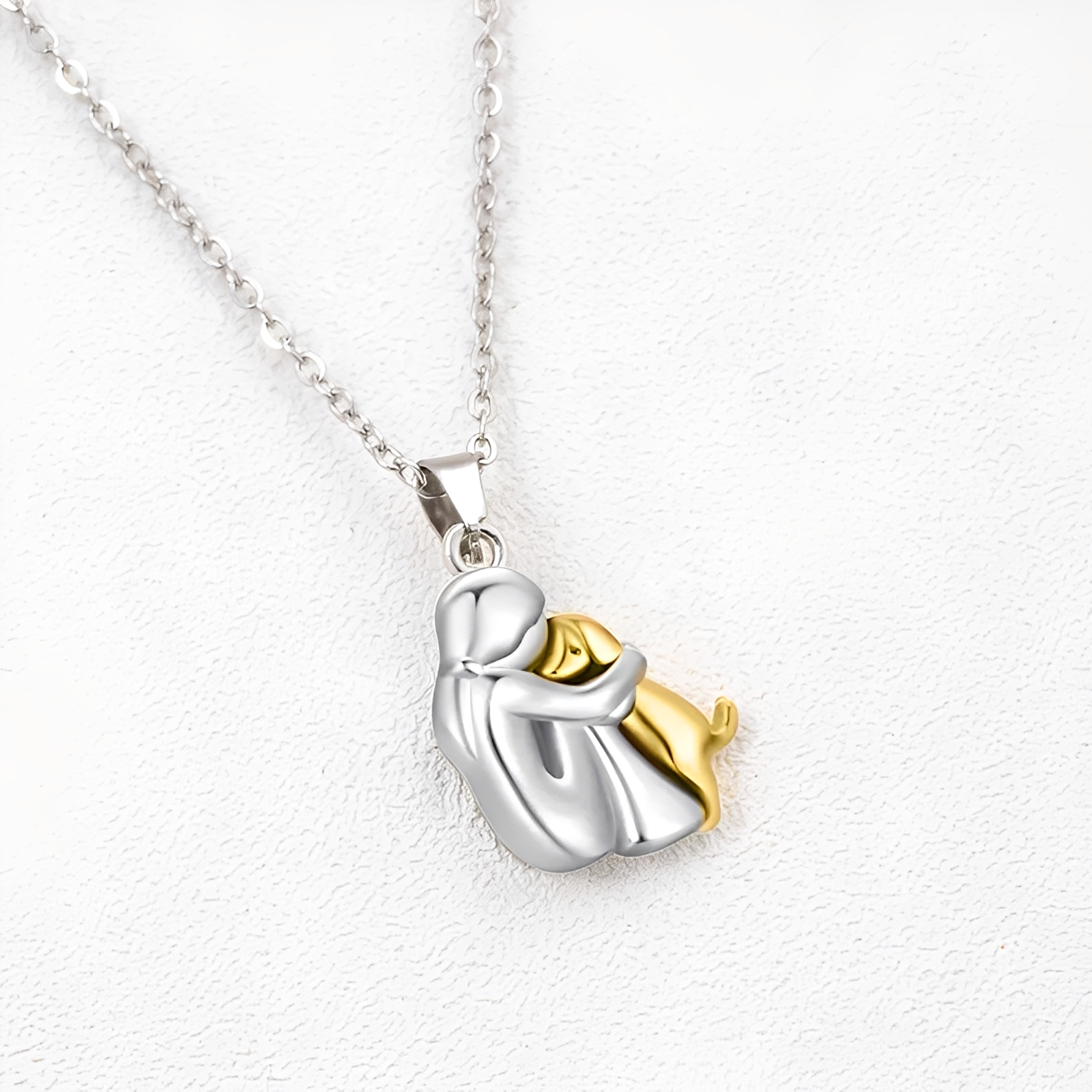 Neko – Collier avec pendentif d'étreinte entre chien et maître