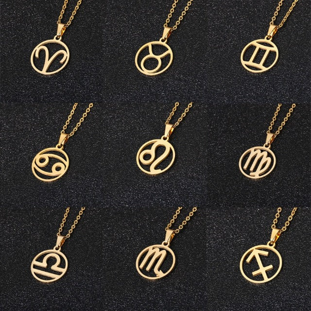 Astra – Collier zodiacal avec pendentif de 12 constellations