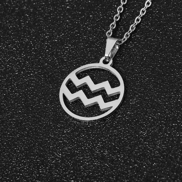 Astra – Collier zodiacal avec pendentif de 12 constellations