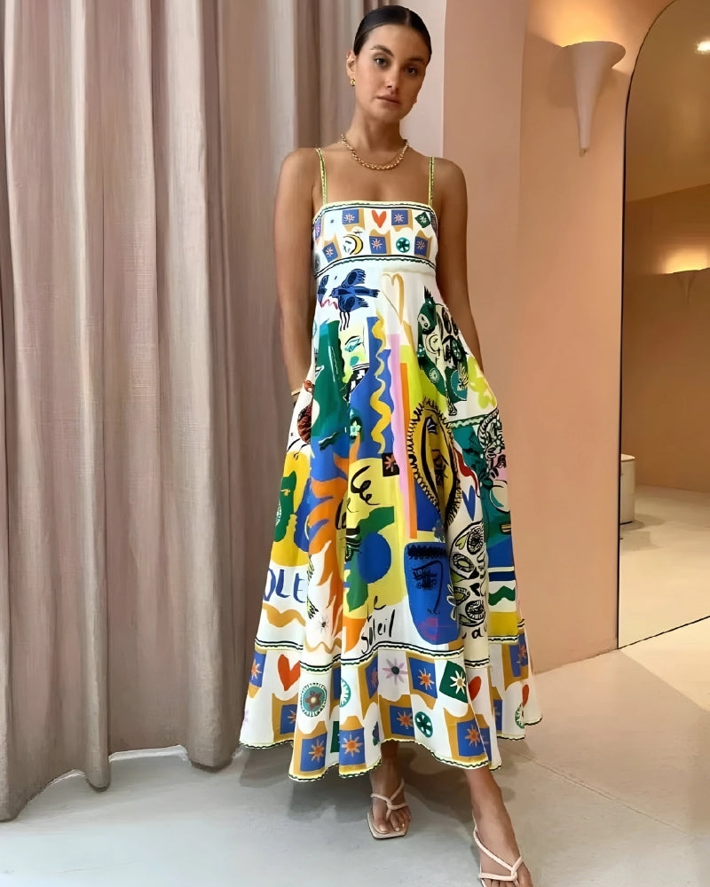 Chiara - Robe d'été colorée et légère for women