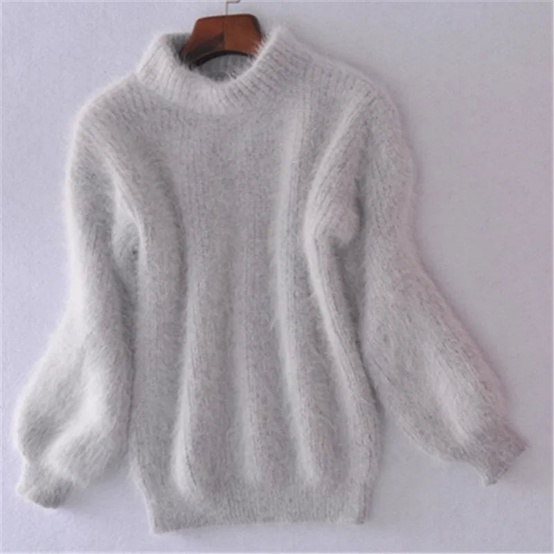 Brenda – Pull rétro style angora