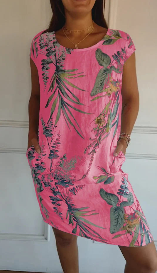 Britt – Robe à motif avec col arrondi