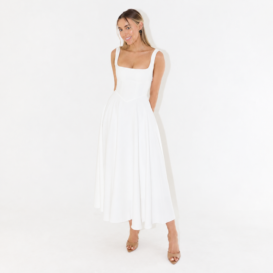 Melisandre - Robe Midi Femme, Élégante & Polyvalente